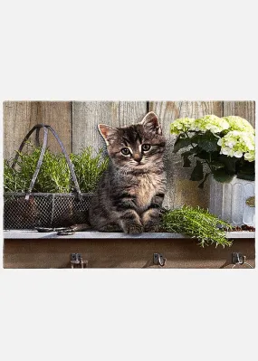 Brown Cat Design Doormat